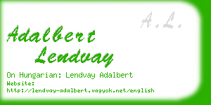 adalbert lendvay business card